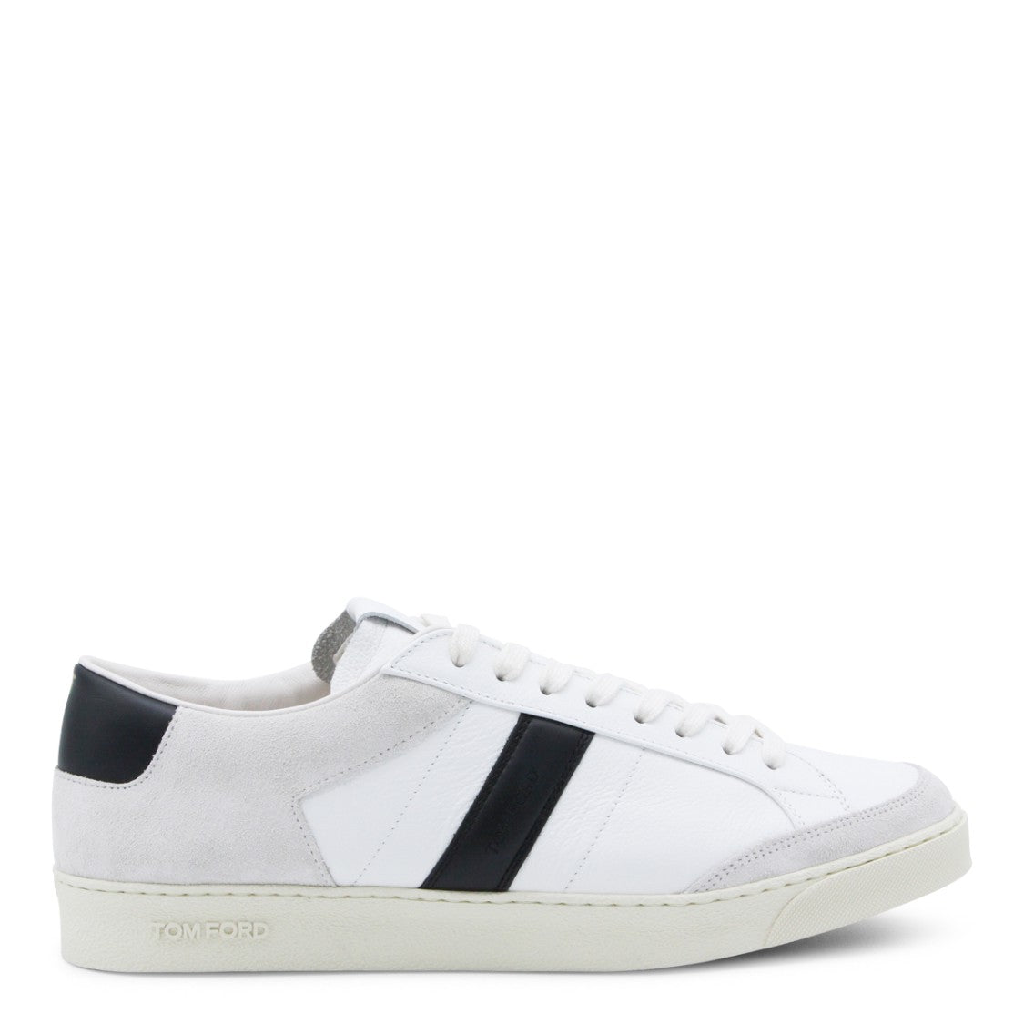 Tom Ford Round Toe White Sneakers