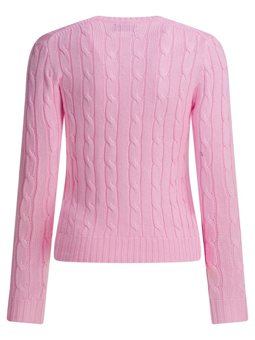 Polo Ralph Lauren Crew-Neck Cable-Knit Sweater With Logo