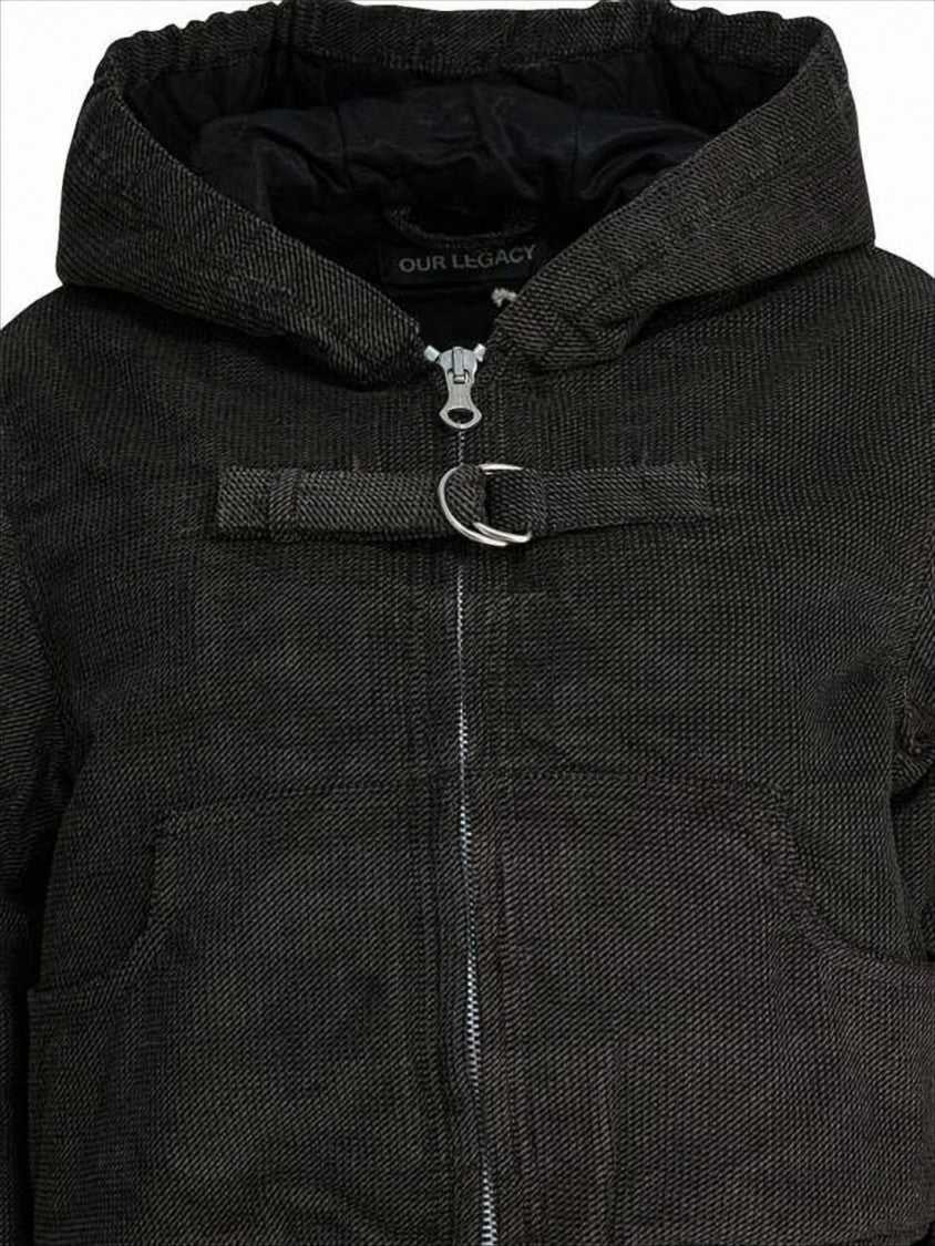 Our Legacy Textured Black Cropped Jacket