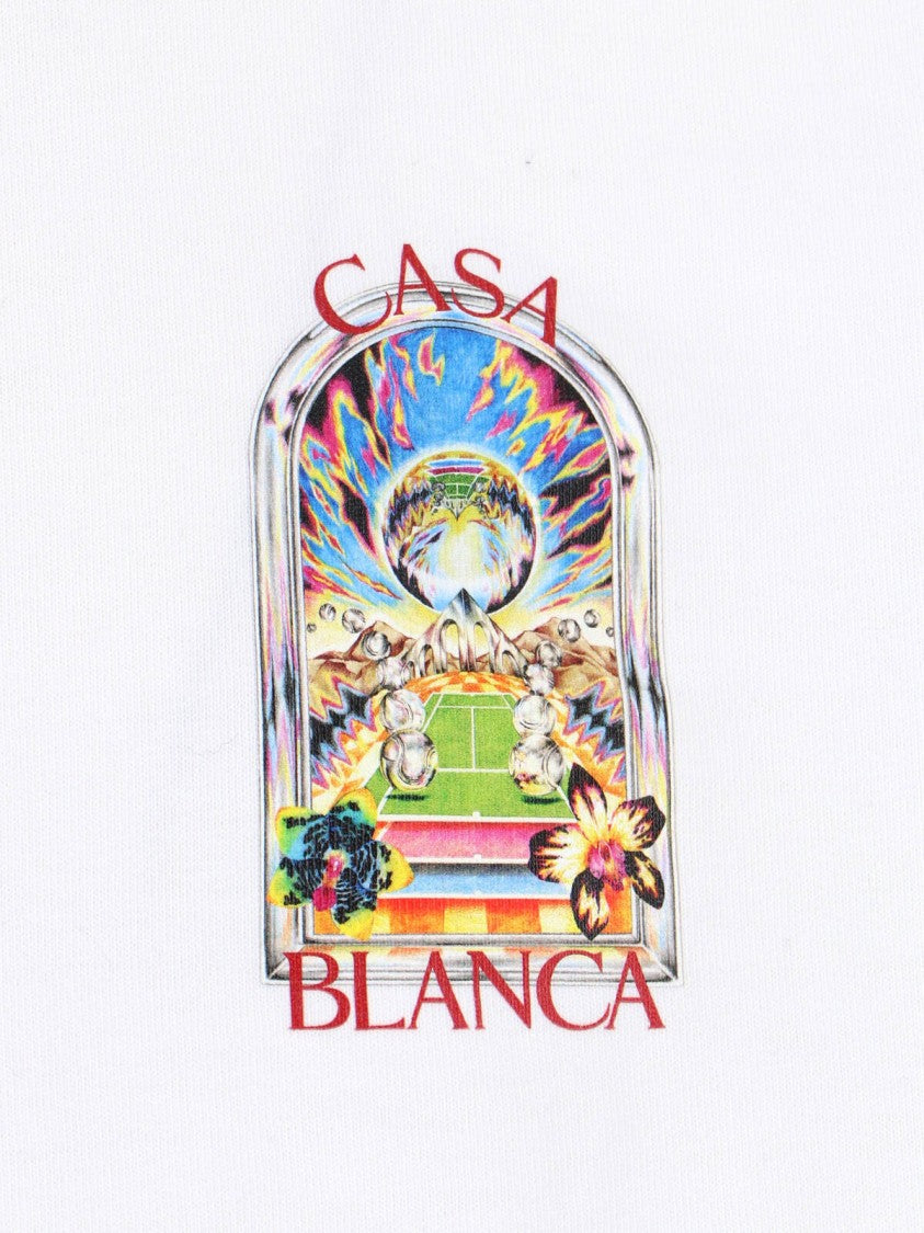 Casablanca "Tennis Landscape" T-Shirt – White