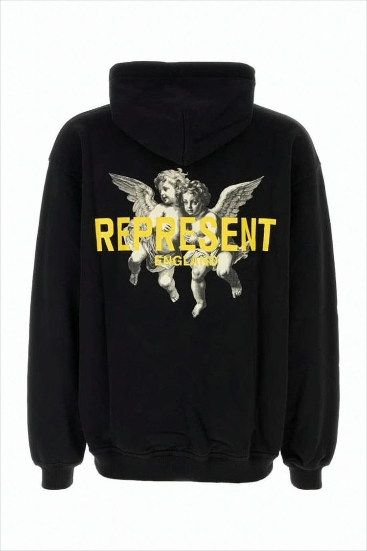 Represent Black Hoodie With Cherub Graphics