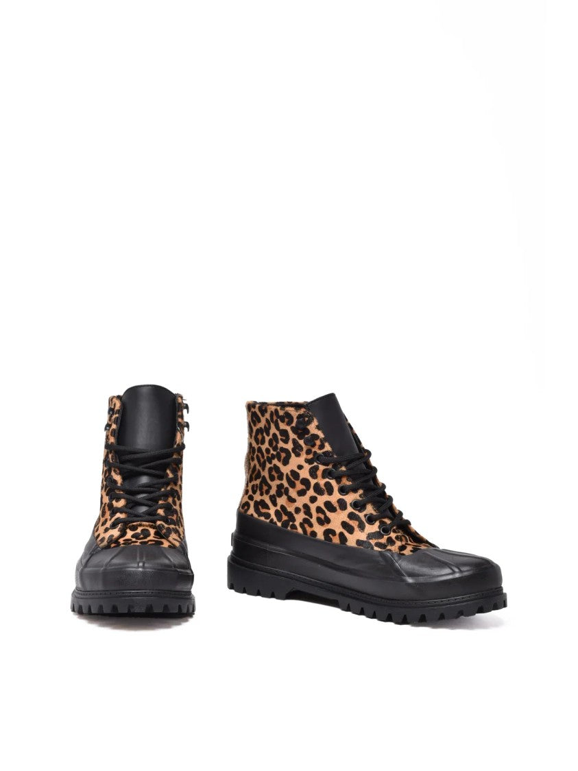 Superga Calfhair Lace-Up Boots