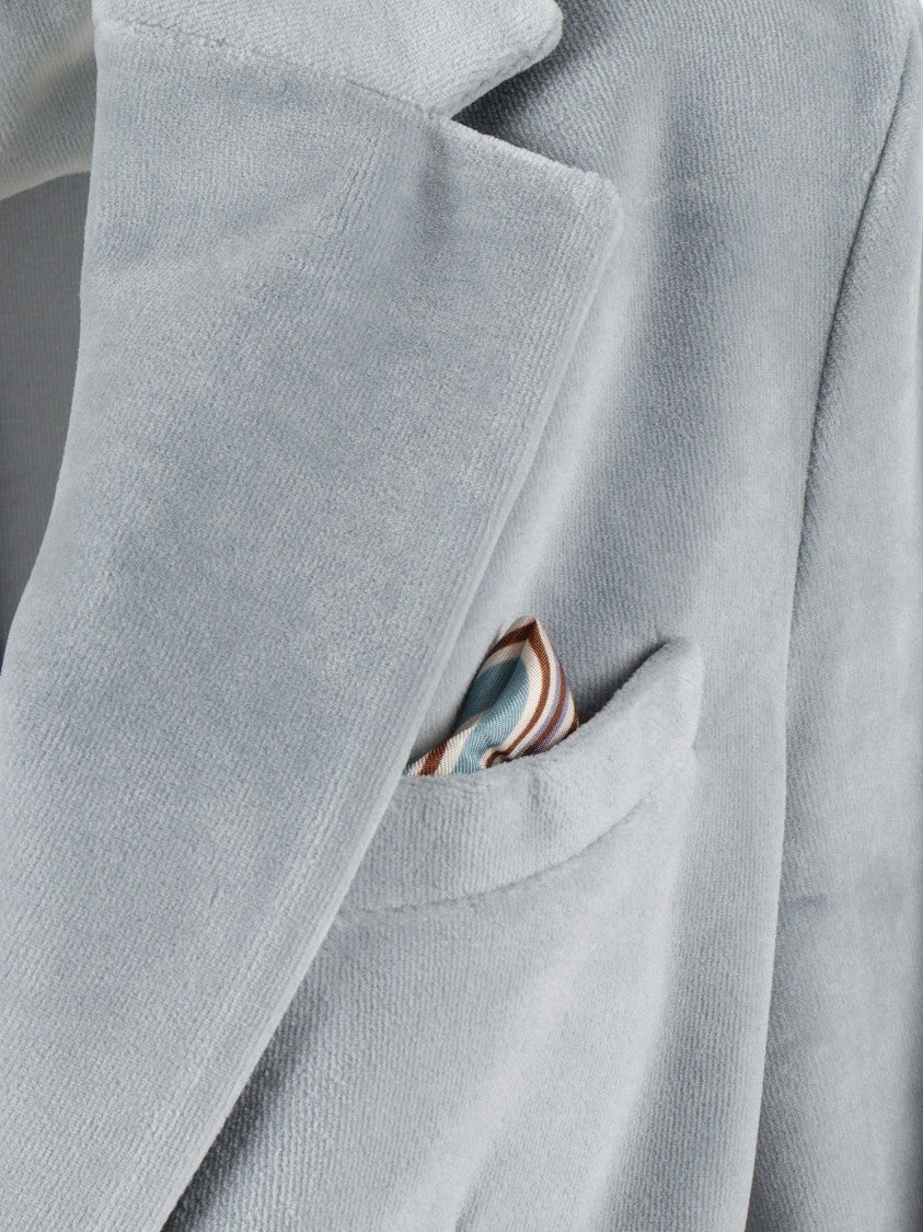 Circolo 1901 Tailored Long Jacket With Velvety Texture