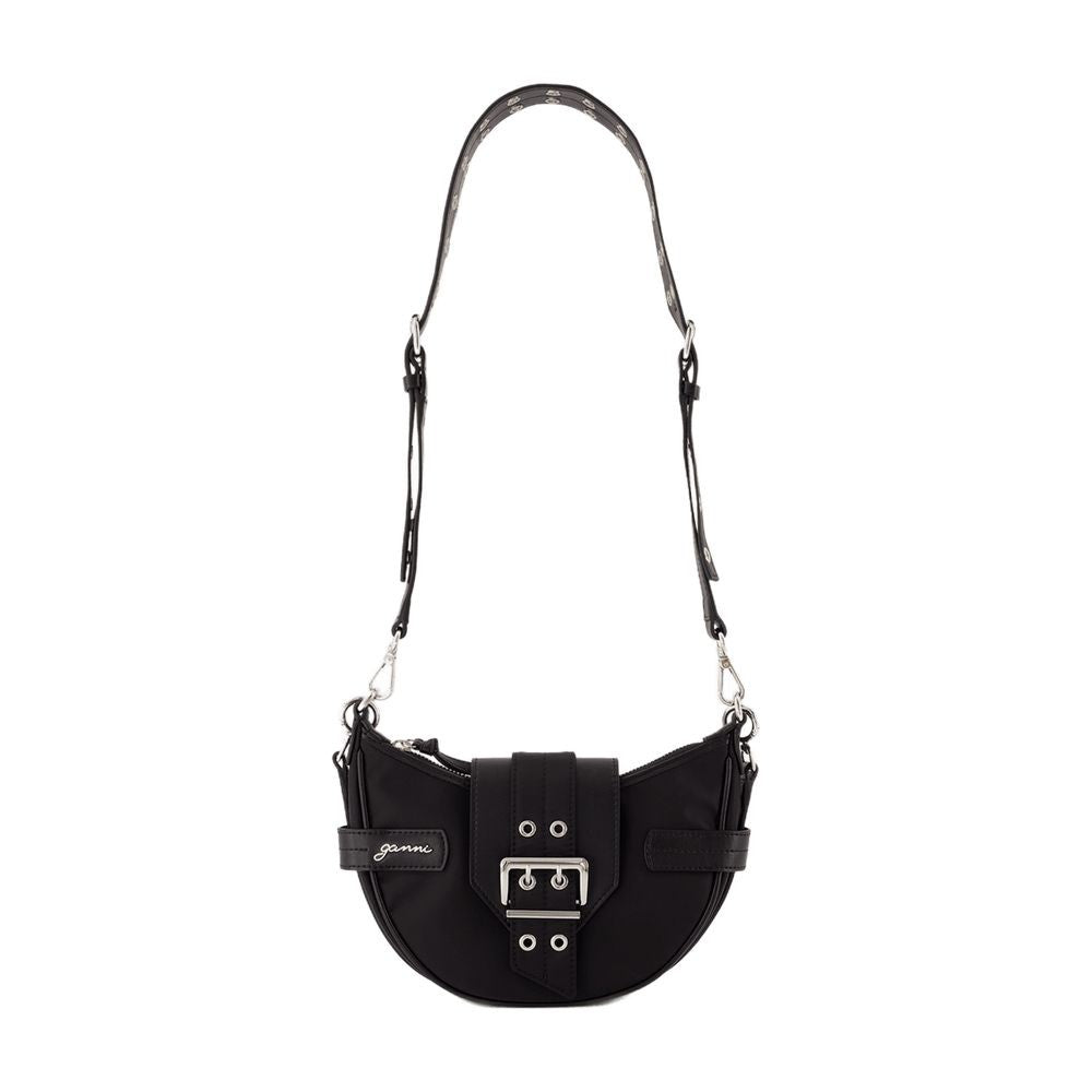 Ganni Bucky Small Crossbody - Nylon - Black