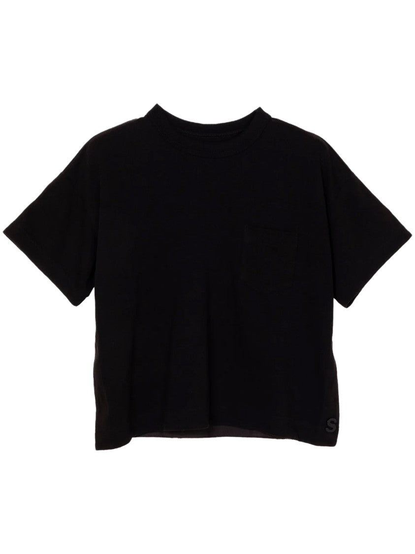 Sacai Black T-Shirt And Polo Set