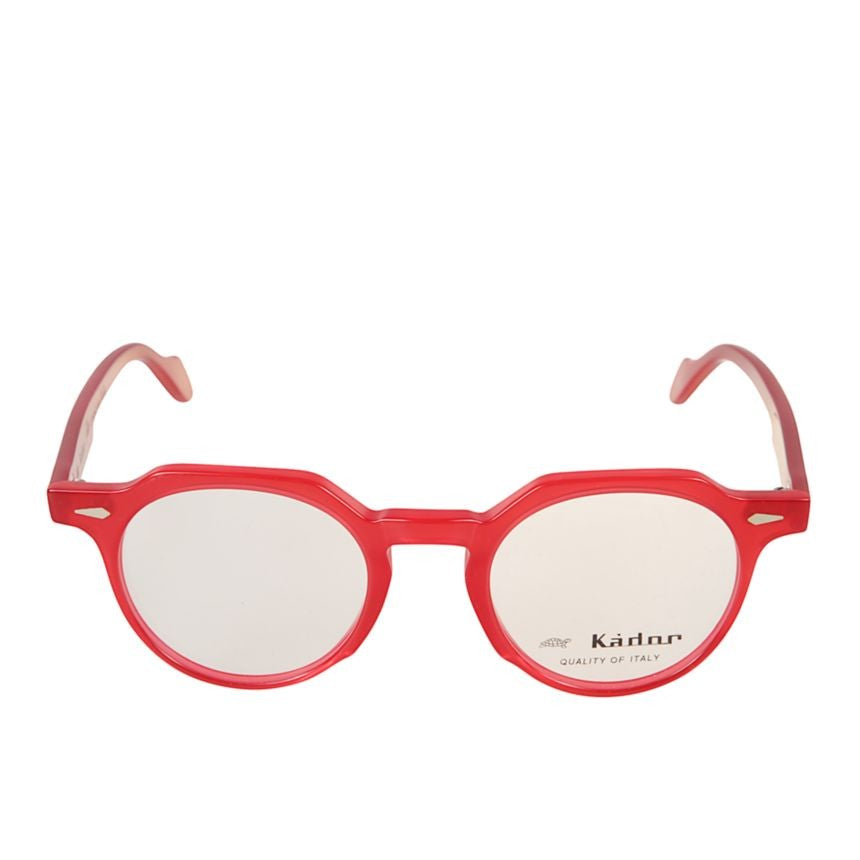 Kador Amadeus Translucent Red Frame Sunglasses With Angular Edges