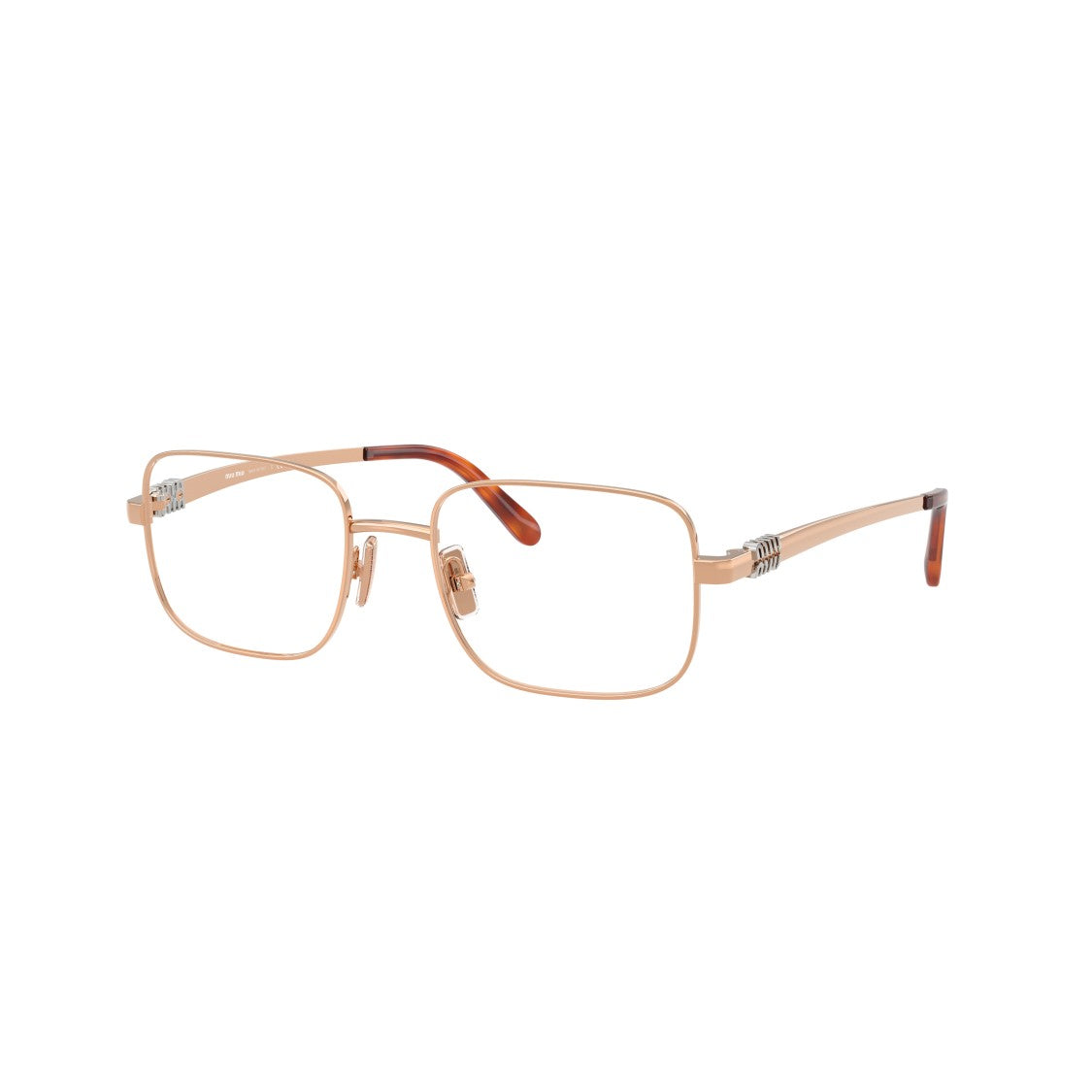Miu Miu 0Mu 51Zv Rectangular Metal Sunglasses