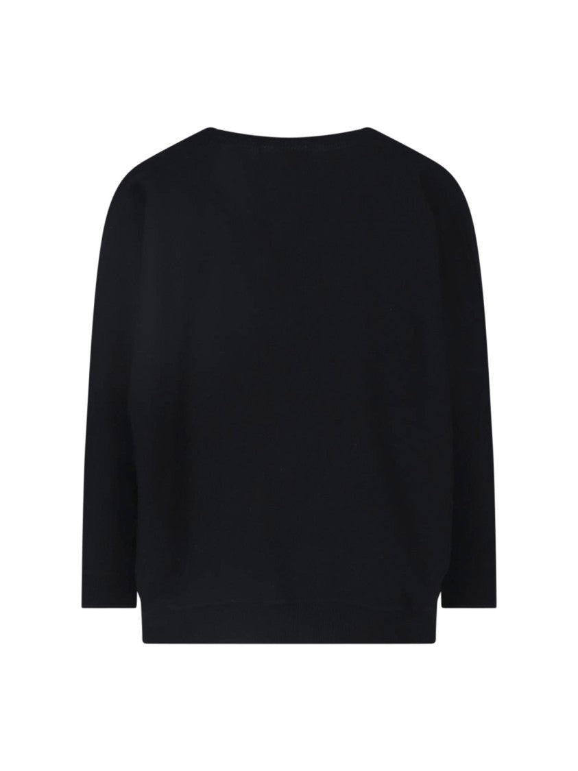Lisa Yang Deep V-Neck Boxy Ribbed Knit Sweater