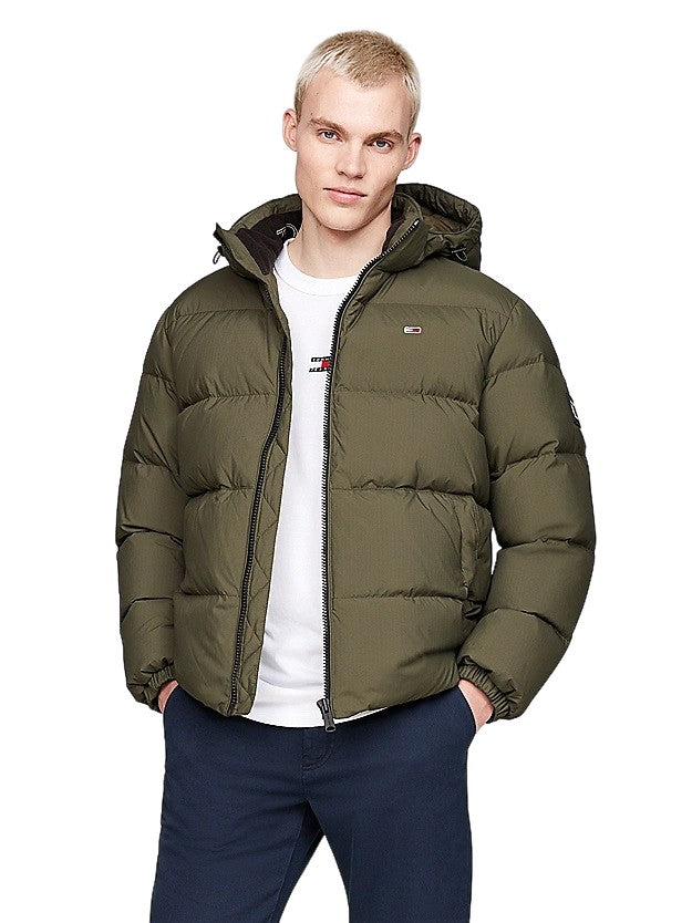Tommy Jeans Water-Repellent Quilted Jacket With Removable Hood