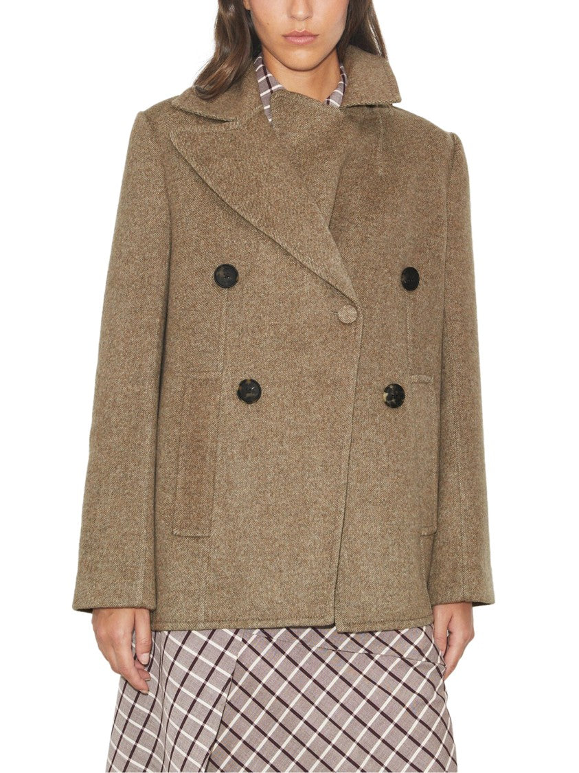 Tory Burch Twill Jacket With Classic Collar And Button-Down Front