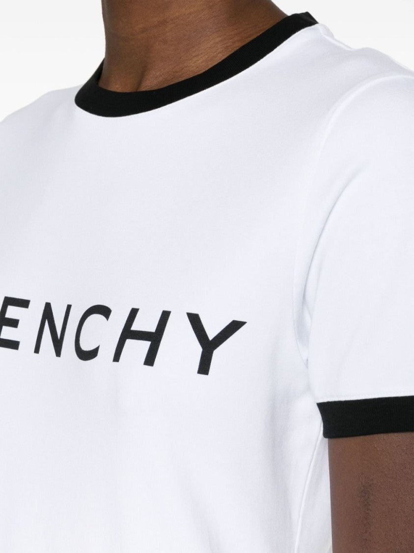 Givenchy Classic Cotton Blend T-Shirt With Contrasting Trim And Iconic Logo Design