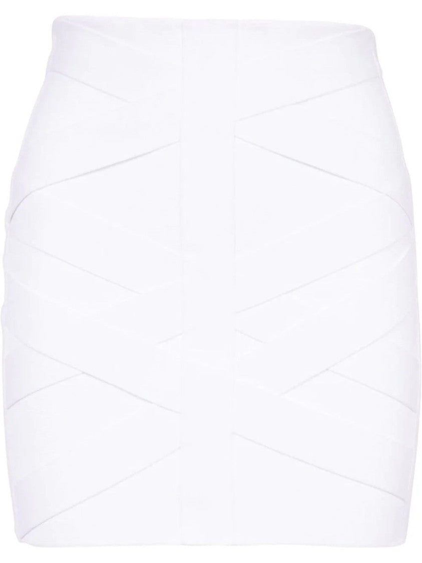 Balmain Bandage Knitted Short Skirt
