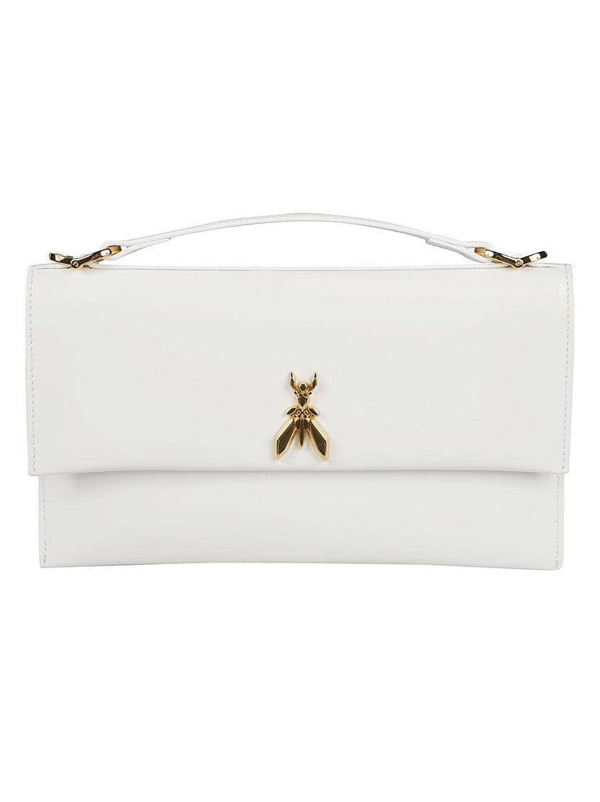 Patrizia Pepe New Clutch Insect Embellished Calfskin Clutch