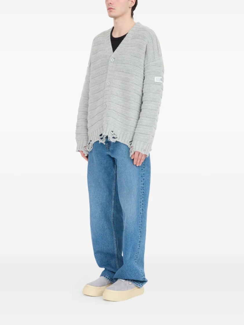 Mm6 By Maison Margiela Ribbed Button-Up Cardigan
