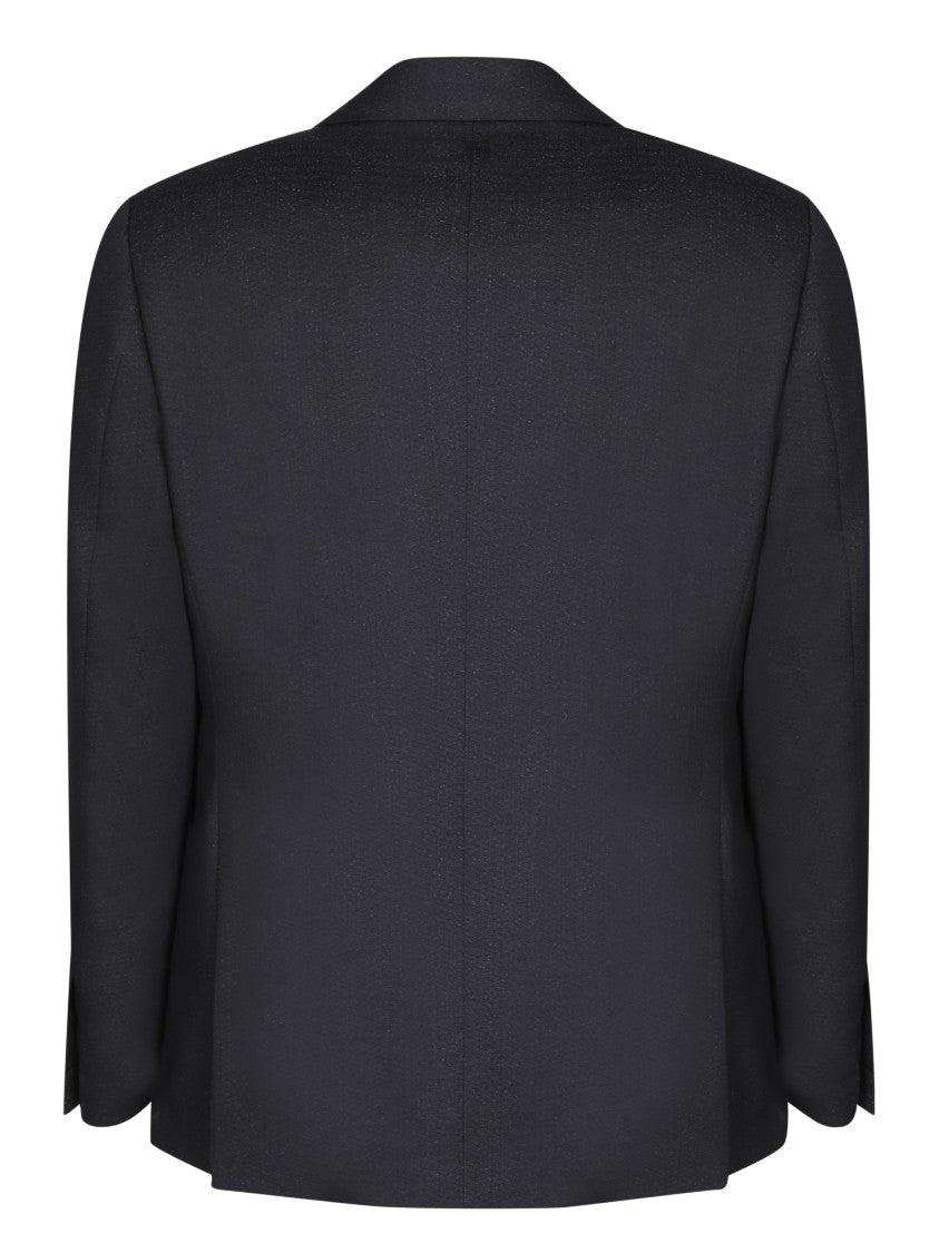 Lardini Black Wool Suit