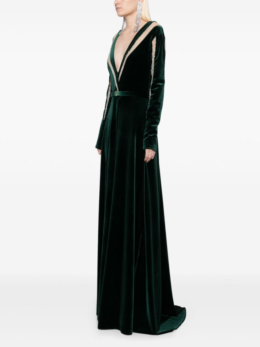 Saiid Kobeisy Velvet Long Dress