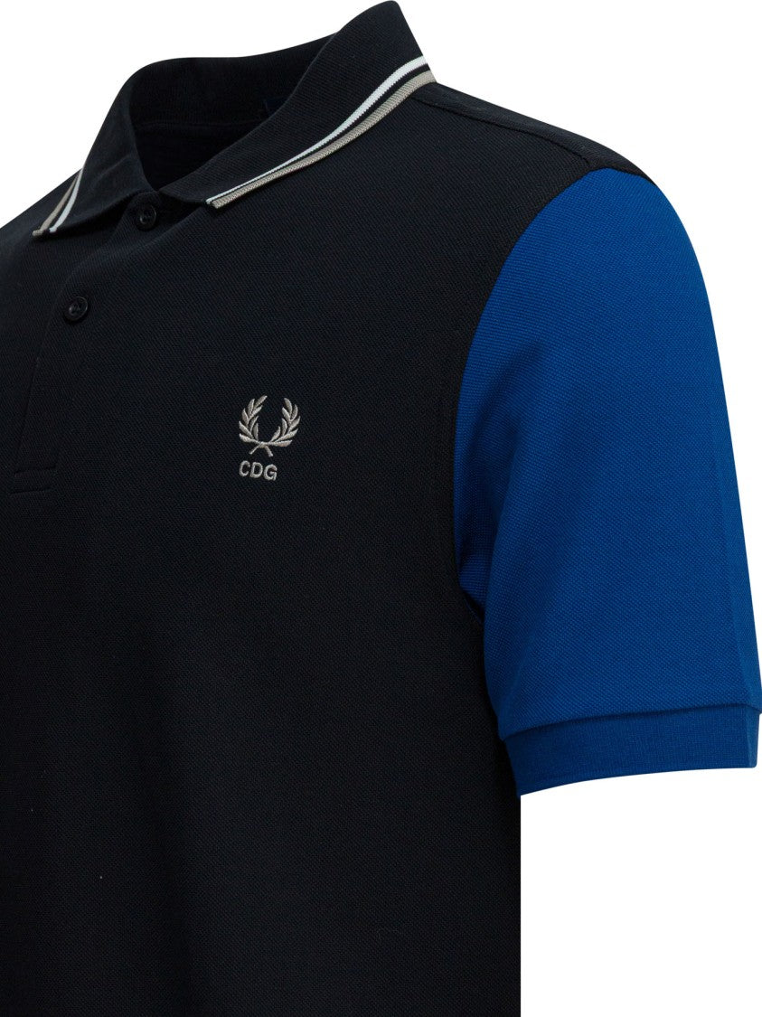 Comme Des Garçons Button-Down Polo Shirt With Contrasting Sleeves