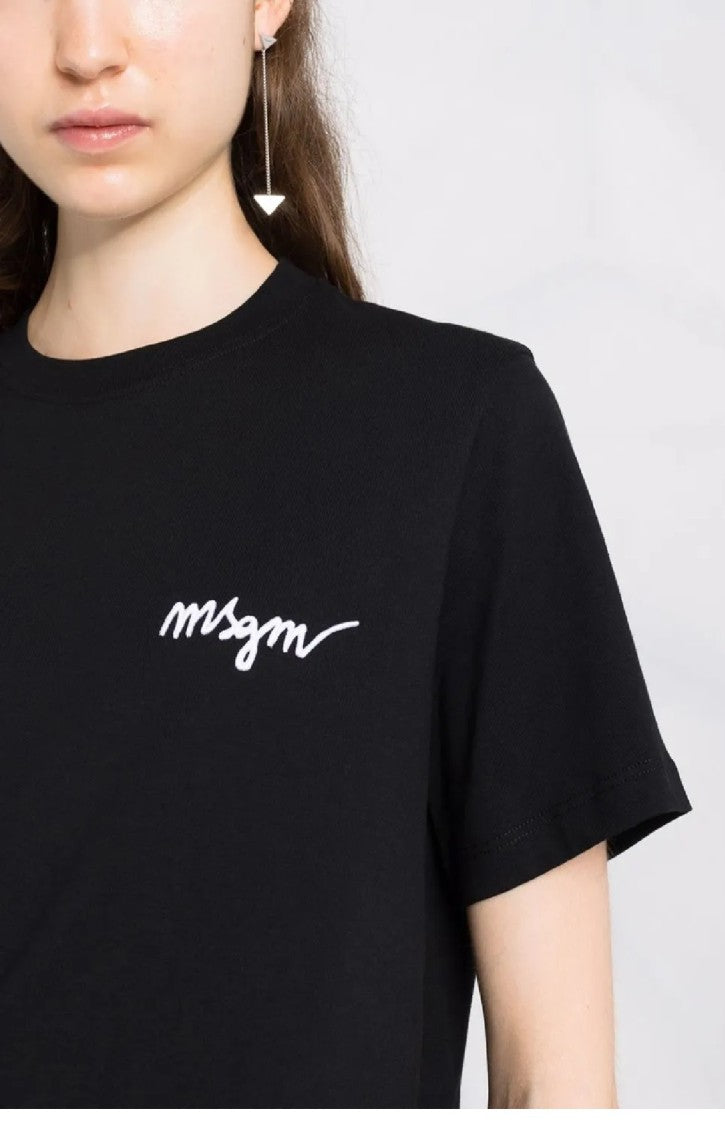 Msgm Relaxed Fit Black T-Shirt