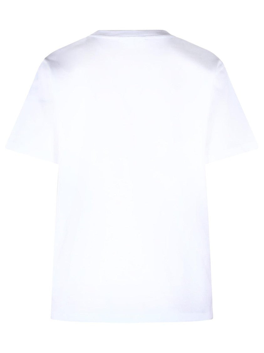 Ganni 'Cherry' White Cotton T-Shirt