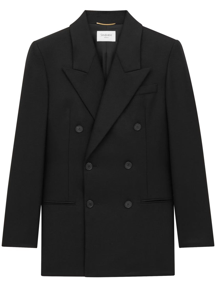 Saint Laurent Black In Cashmere Blazer