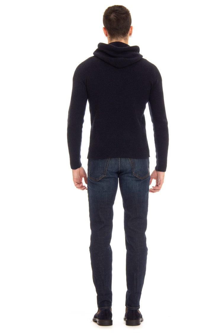 Roberto Collina Camel Wool Hooded Sweater