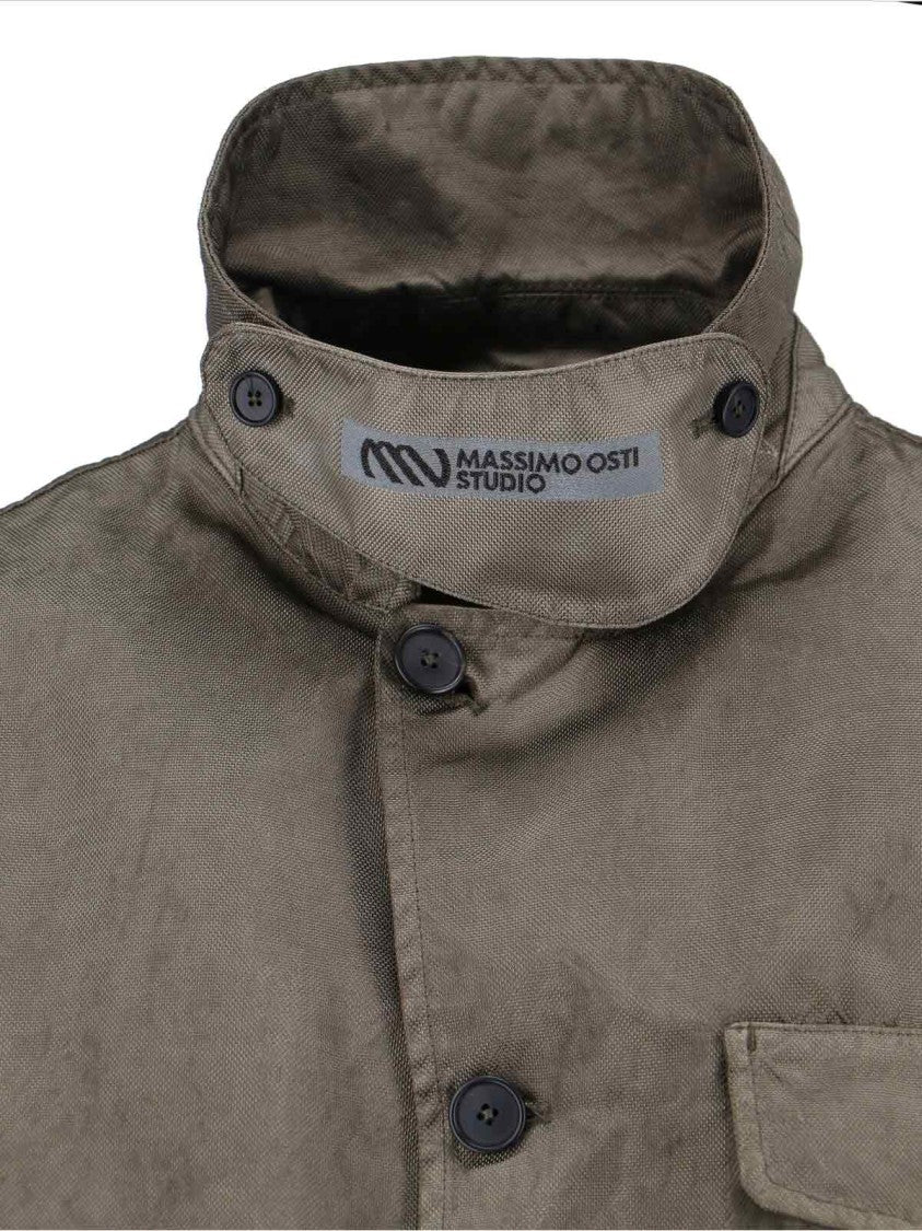 Massimo Osti Studio Structured Green Jacket With Minimalist Design