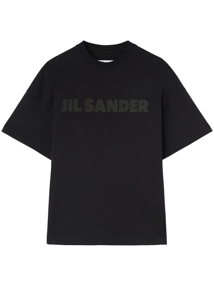Jil Sander Long Oversized Cotton Jersey T-Shirt With Minimalist Branding