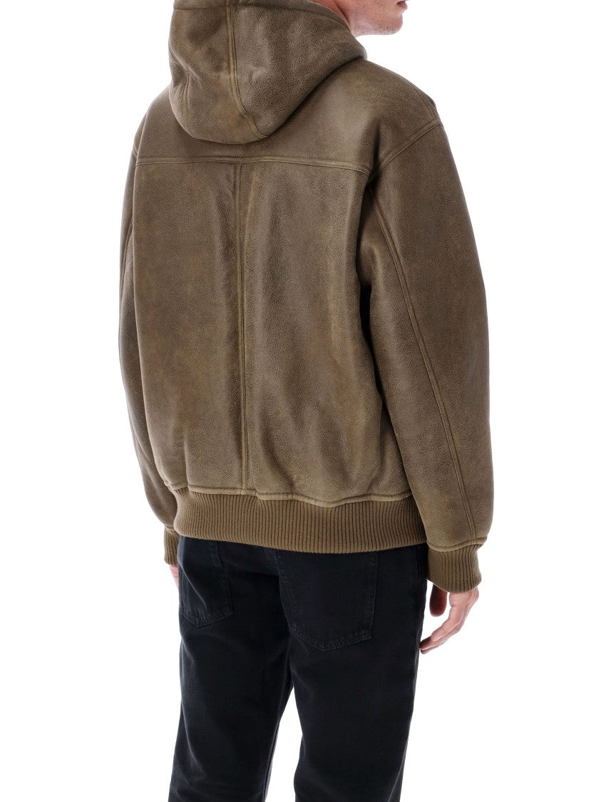 Emporio Armani Lamb Shearling Oversized-Fit Blouson