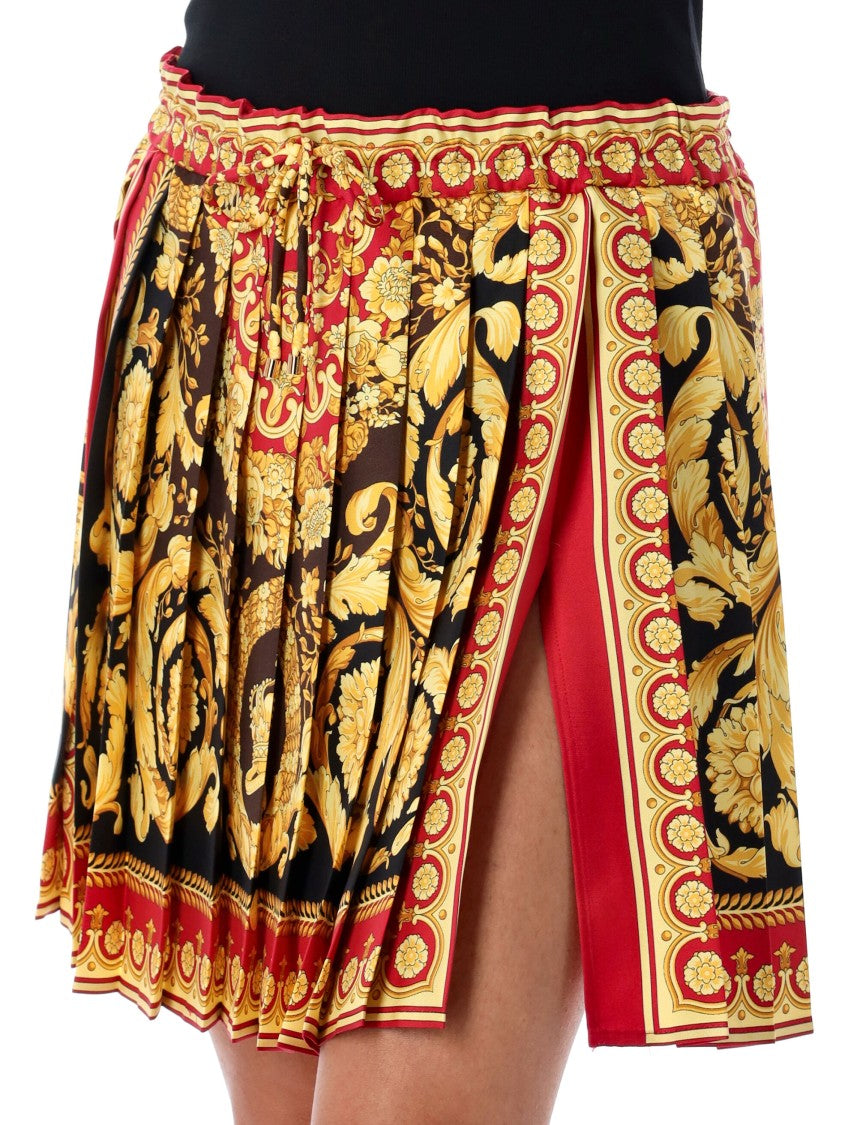 Versace Barocco Pleated Mini Skirt