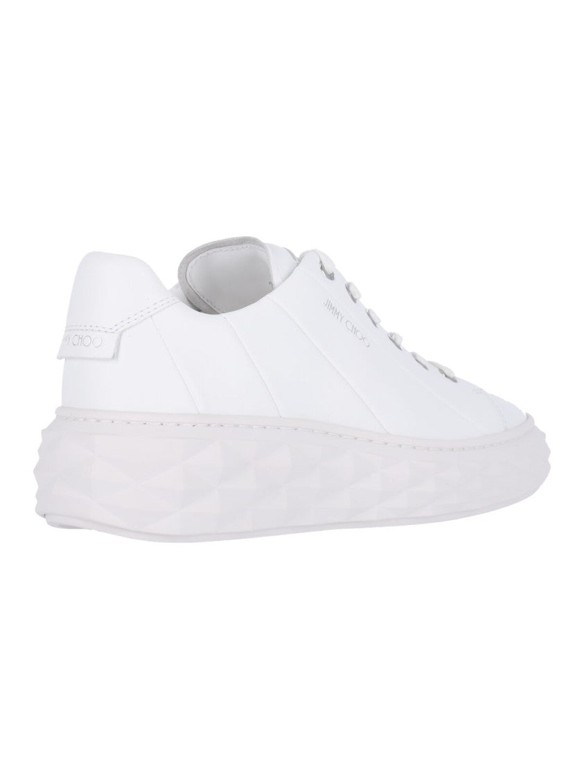 Jimmy Choo "Diamond Light Maxi/F" Sneakers – White