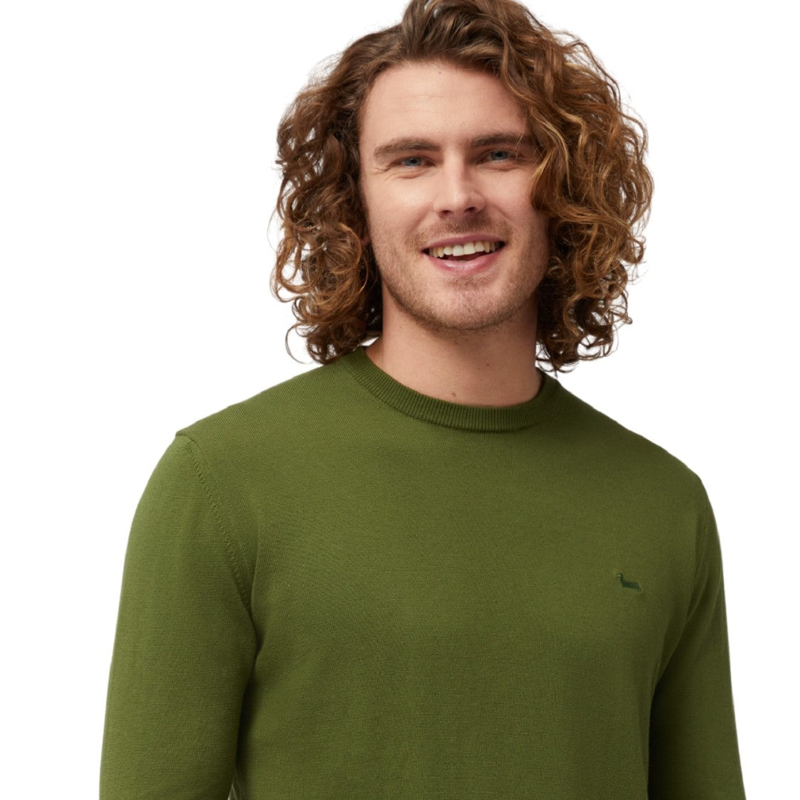 Harmont & Blaine Crewneck Pullover With Iconic Dachshund Emblem