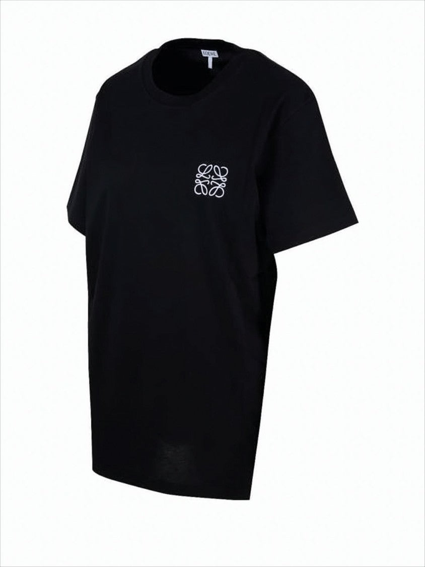 Loewe Classic Black Short-Sleeve T-Shirt With Intricate Emblem