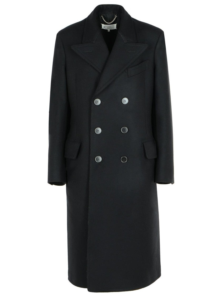 Maison Margiela Black Virgin Wool Coat