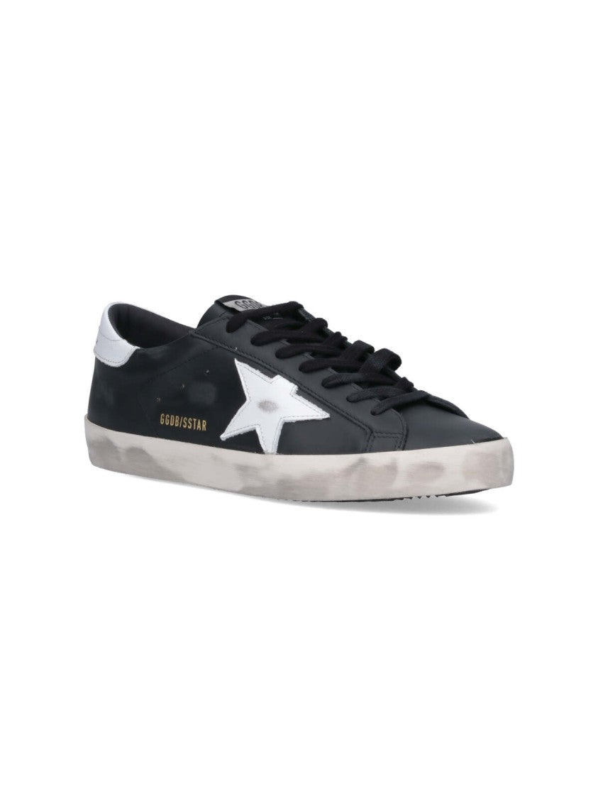 Golden Goose Black Super Star Vintage Leather Sneakers