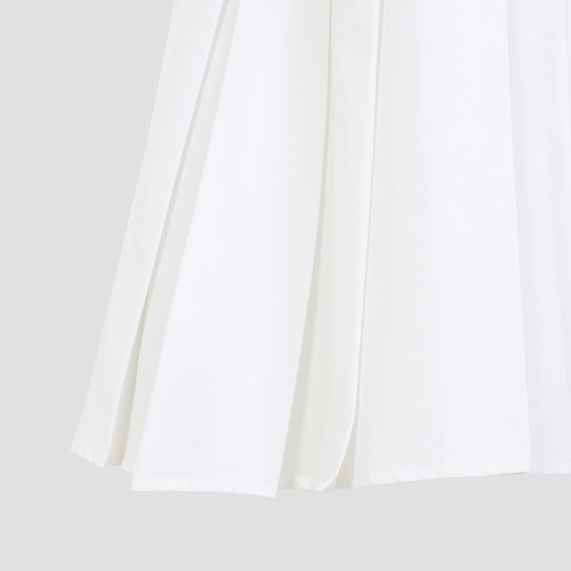 Jil Sander Sleveless A-Line Pleated White Cotton Top