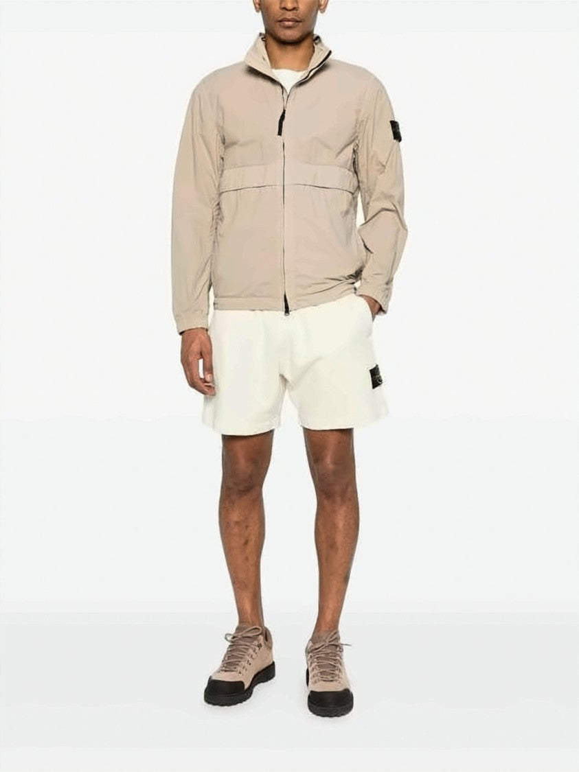 Stone Island Nylon Smarilia-Tc Stand Collar Jacket With Snap Button Closure
