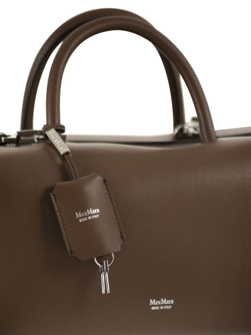 Max Mara Holdallm - Medium Satchel In Natural Leather