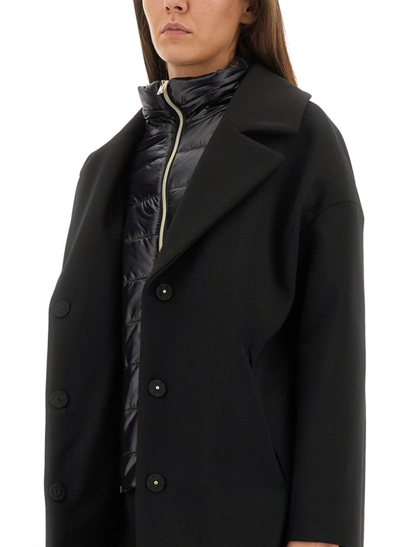 Herno Black Wool Coat