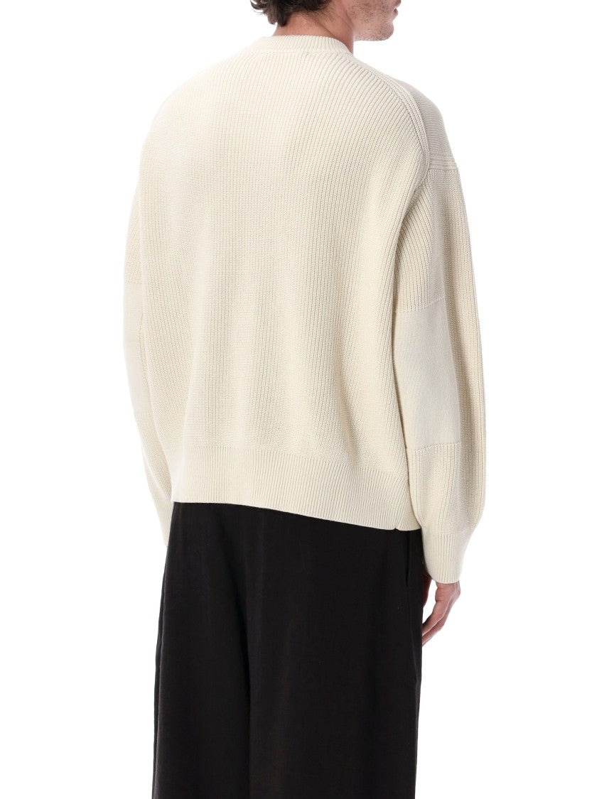 Studio Nicholson Combo Knit High Twist Cotton Sweater