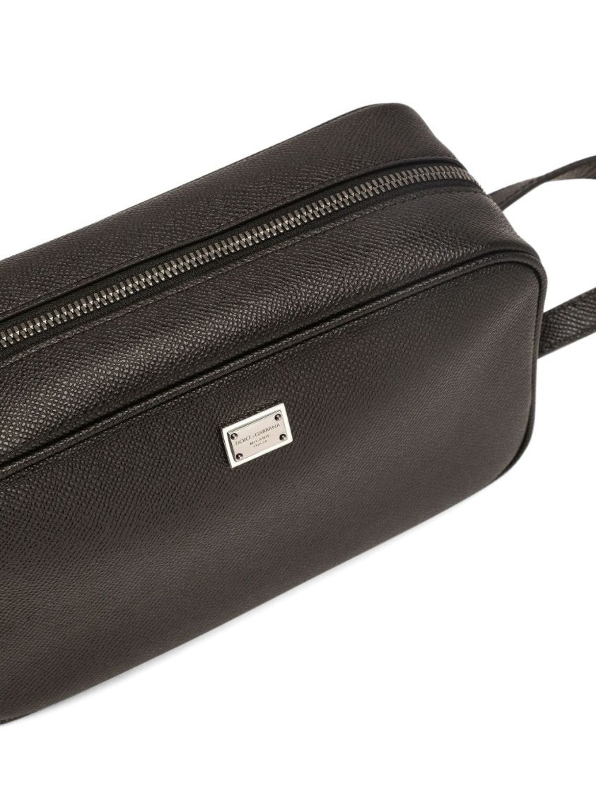 Dolce & Gabbana Sicily Leather Toiletry Bag