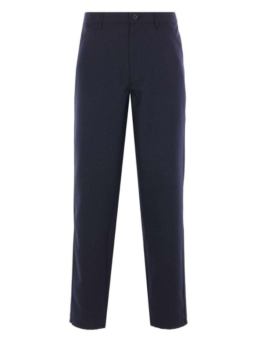 Comme Des Garçons Straight-Leg Navy Trousers