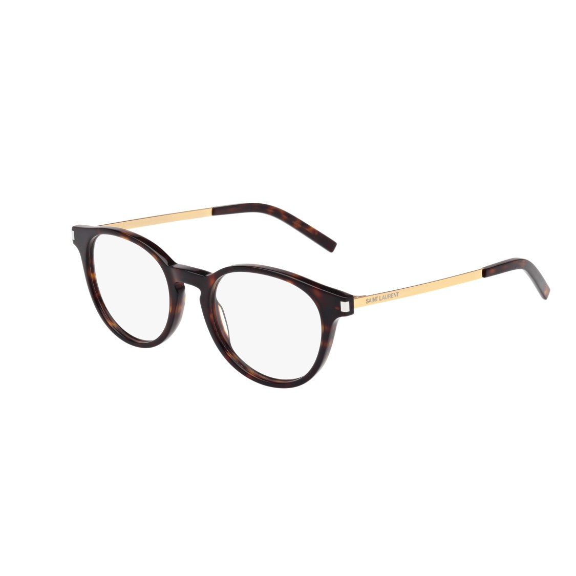 Saint Laurent Sl 25 Tortoiseshell Acetate Round Eyeglasses