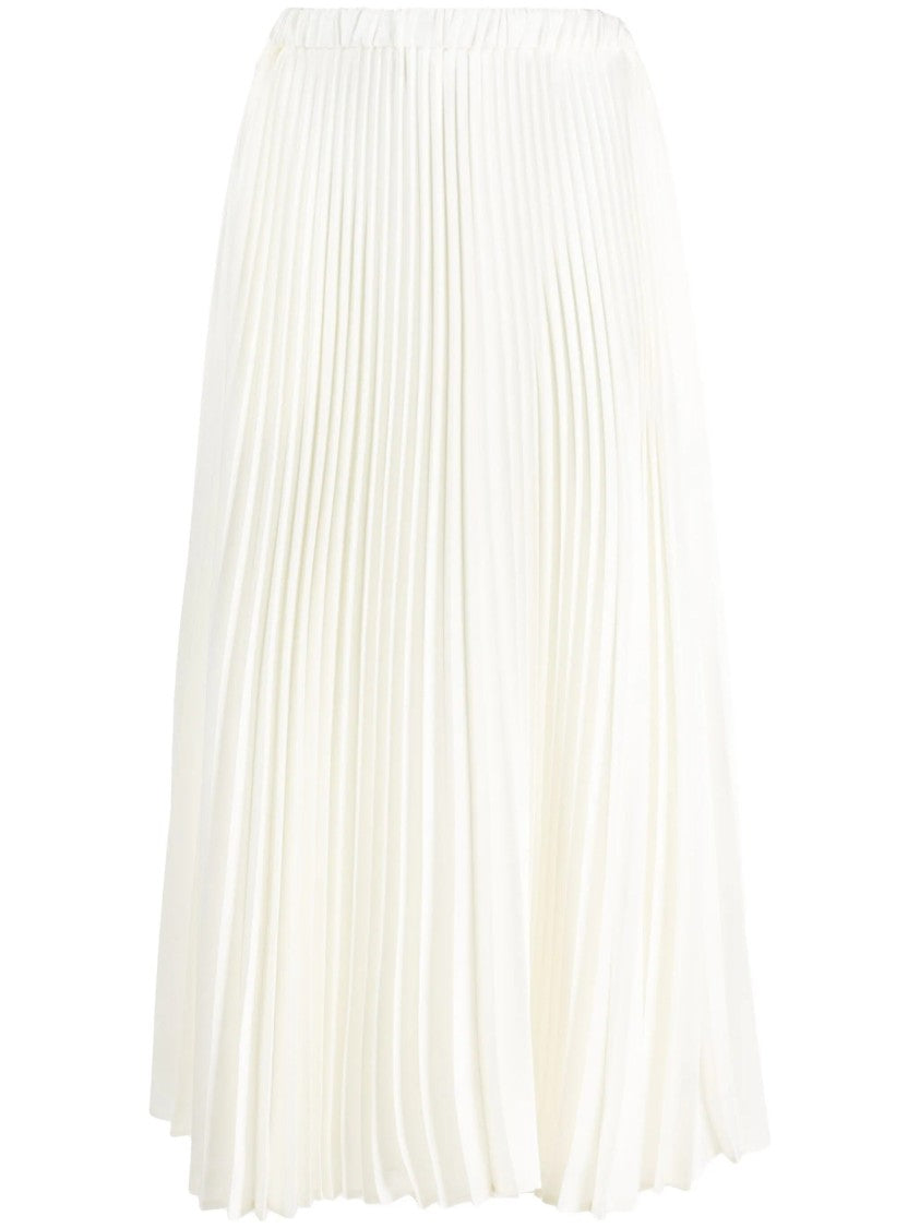 Jil Sander High-Waisted Midi Skirt With Flowing Silhouette And Fine Pleats