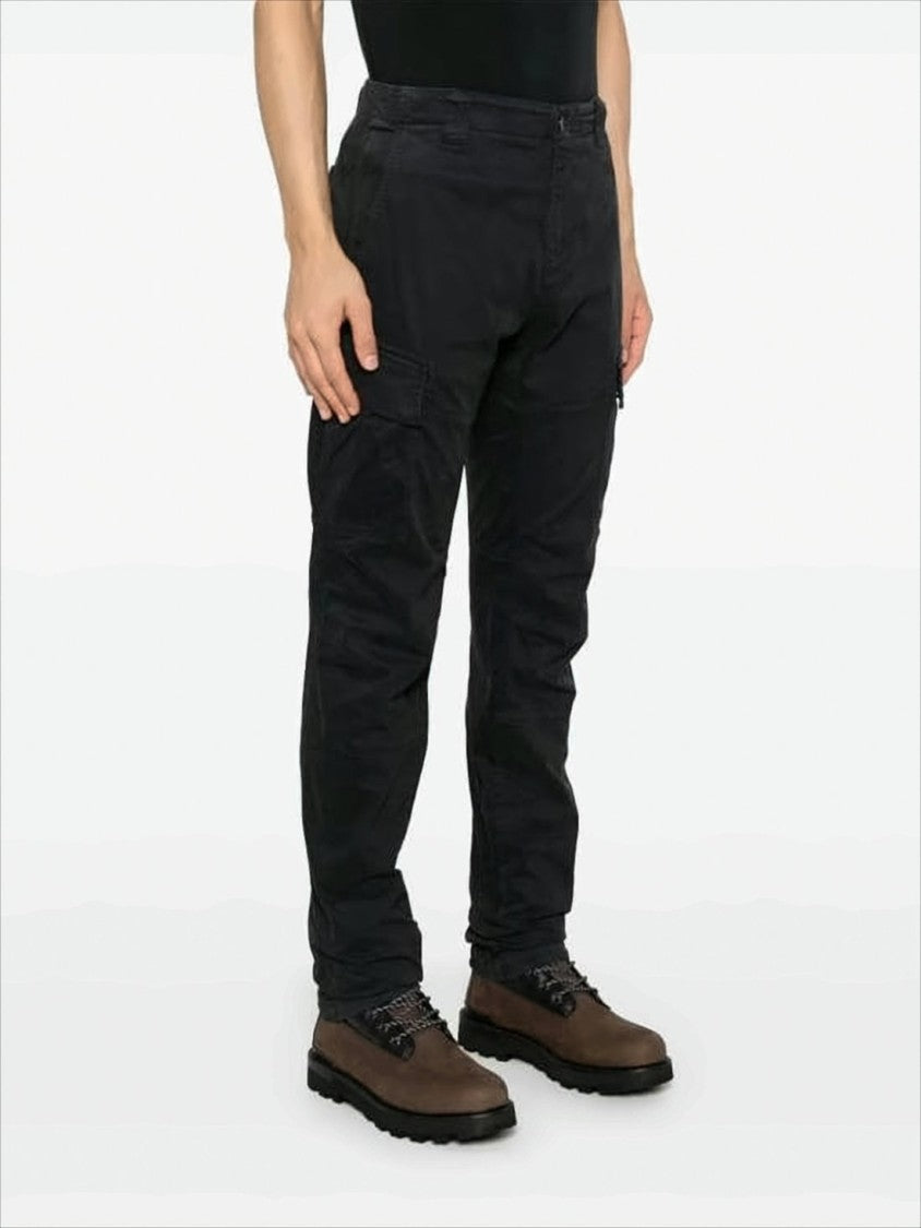 C.P. Company Straight Fit Pants With Cargo-Style Pockets And Matte Finish