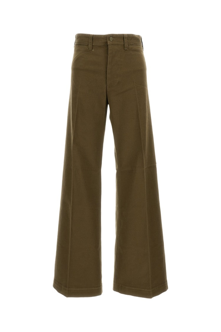 Polo Ralph Lauren Wide-Leg Flared Trousers With Button-Down Front Closure