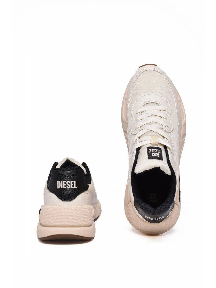 Diesel Ecru Black Rubber Sneakers