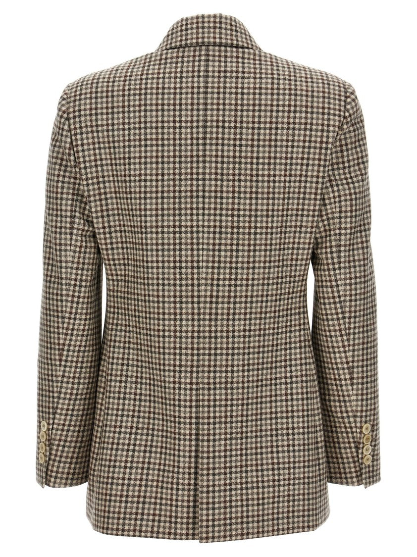 Brunello Cucinelli Check Monile Blazer