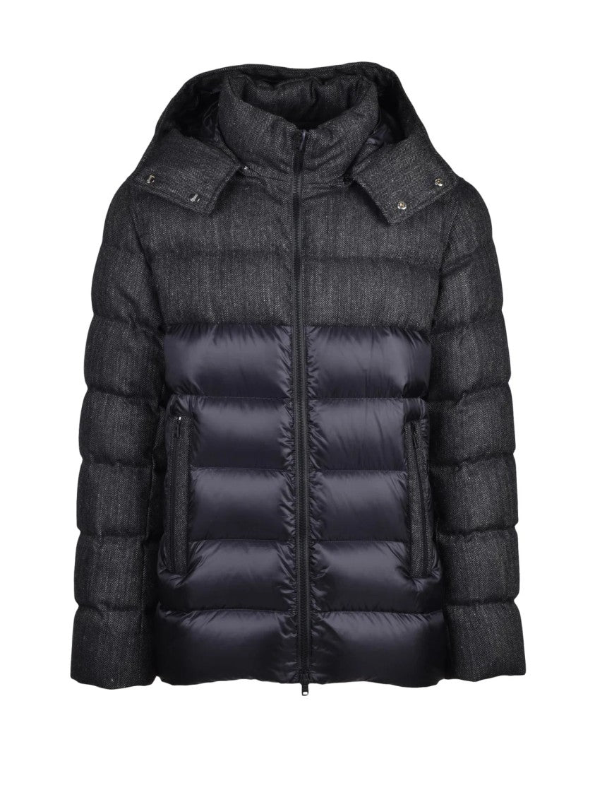 Herno Black Quilted Polyamide Down Jacket