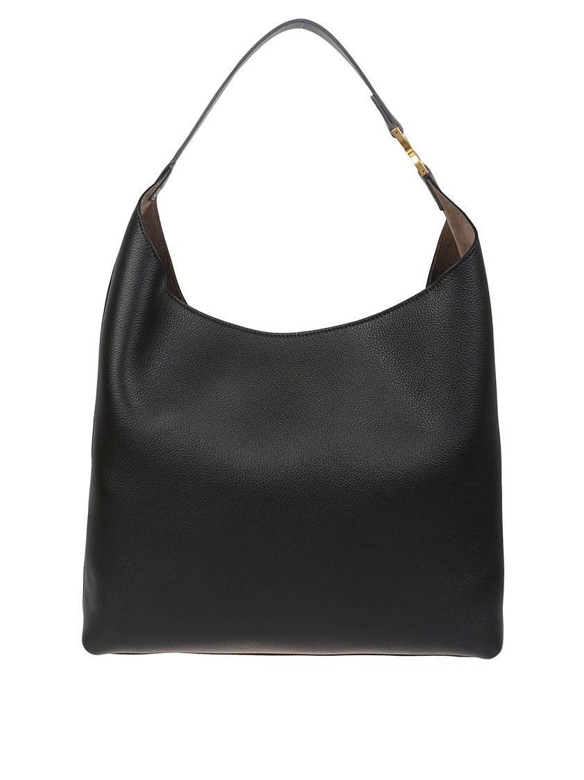 Chloé Textured Leather Handbag With Gold Hardware