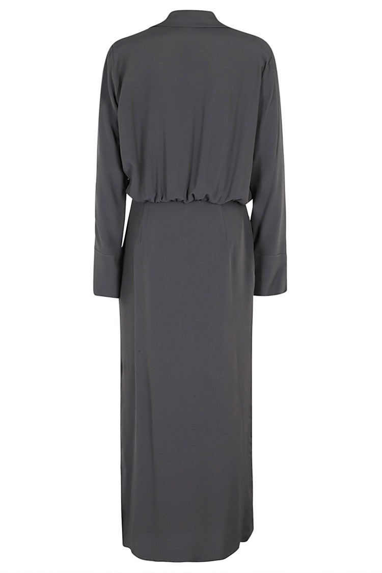 Federica Tosi Long Dark Gray Shirt Dress